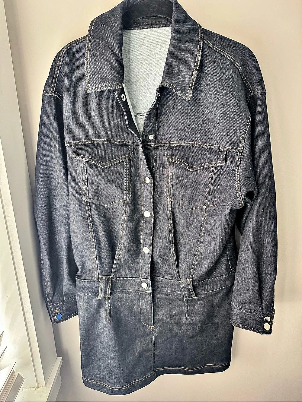 Zara Denim Utility Dress Size S